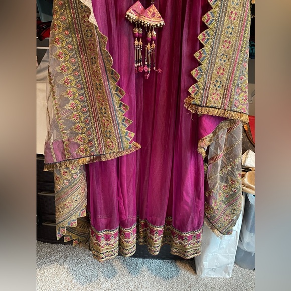 Pakistani designer Baroque maxi dress Asim jofa Maria b shalwar kameez eid Saree - Picture 15 of 17